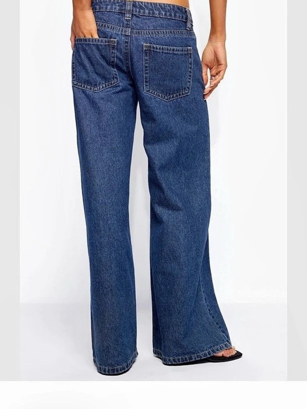 Edikted Raelynn Low Rise Wide Leg Jeans Blue - Picture 2 of 8